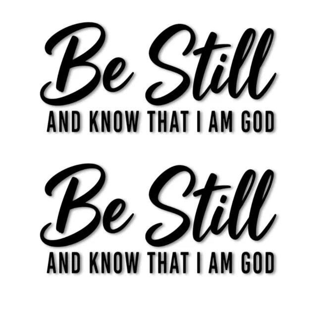 Be Still and Know Mirror Decal 2 Pack