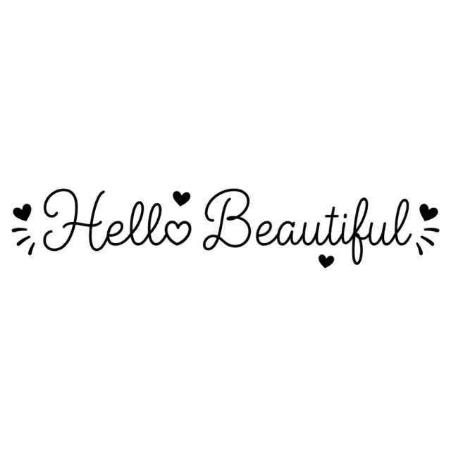 Hello Beautiful Mirror Decal 3 Pack